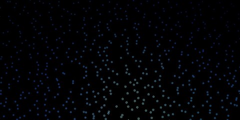Dark BLUE vector pattern with abstract stars. Colorful illustration with abstract gradient stars. Theme for cell phones.