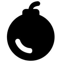 

Glyph vector design of cyber bomb icon.
