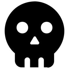 
An editable skull vector style, creepy head bone 
