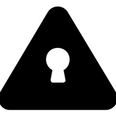 
Glyph vector design of caution access icon
