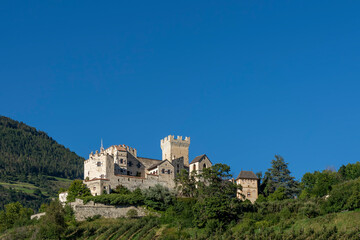 Fototapeta na wymiar Castel Coira (in German Churburg) is a medieval castle in Sluderno, South Tyrol, Italy