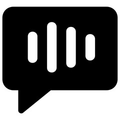 Fototapeta na wymiar Filled icon design of a voice recognition 