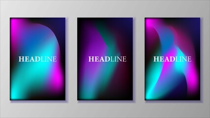 Brochure pack design template flyer set, abstract business cover set. Eps 10 vector