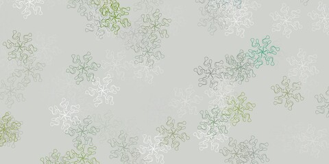 Light gray vector natural backdrop with flowers.