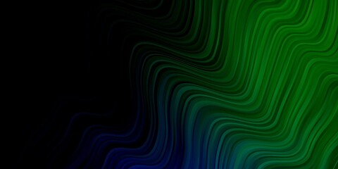 Obraz premium Dark Multicolor vector pattern with lines. Colorful illustration with curved lines. Template for your UI design.