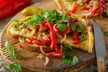 Egg fry with vegetables