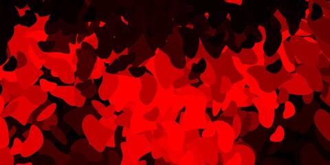 Dark red vector background with random forms.
