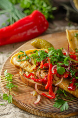 Egg fry with vegetables