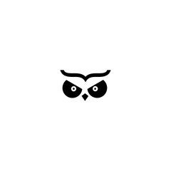 Owl simple logo template design. Flat style trend modern logotype design vector illustration.