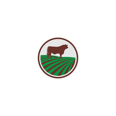 Farm House concept logo, Isolated on white background.