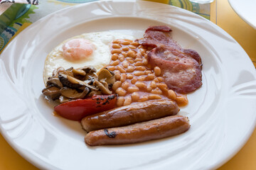 Tasty full English breakfast