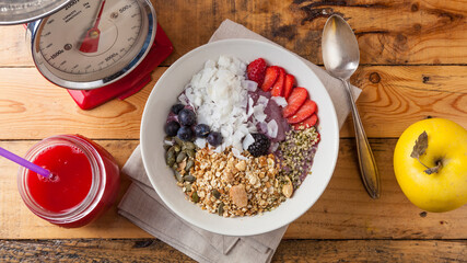Healthy breakfast bowl