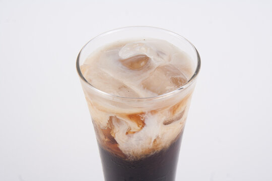 Iced coffee  on the white background