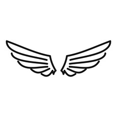 Retro wings icon. Outline retro wings vector icon for web design isolated on white background
