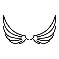 Shape wings icon. Outline shape wings vector icon for web design isolated on white background