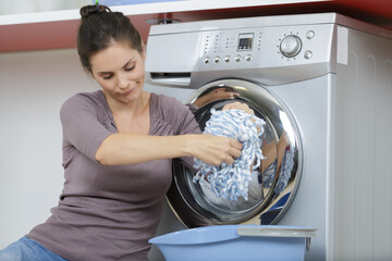 woman worried about leaking machine