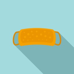 Sauna washcloth icon. Flat illustration of sauna washcloth vector icon for web design