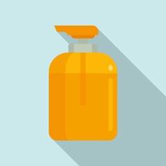 Sauna soap dispenser icon. Flat illustration of sauna soap dispenser vector icon for web design