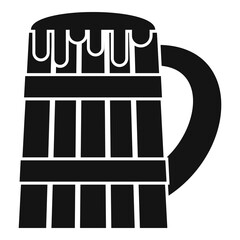 Sauna beer mug icon. Simple illustration of sauna beer mug vector icon for web design isolated on white background