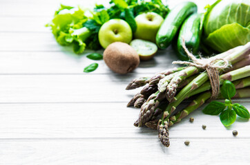 Healthy vegetarian food concept background