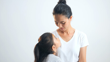 Fototapeta premium Mother shows love for her child