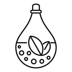 Sauna herbal oil icon. Outline sauna herbal oil vector icon for web design isolated on white background