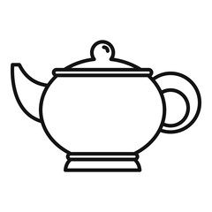 Sauna tea pot icon. Outline sauna tea pot vector icon for web design isolated on white background