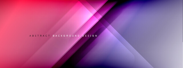 Motion concept neon shiny lines on liquid color gradients abstract backgrounds. Dynamic shadows and lights templates for text