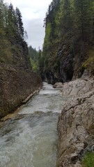 Small waterfall on Bicaz River in Bicaz Bicaz Canyon, Romania.2017
