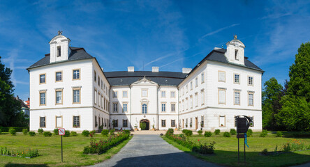 Fototapeta na wymiar Czech chateau Vizovice. Place near Zlin city in central Moravia.
