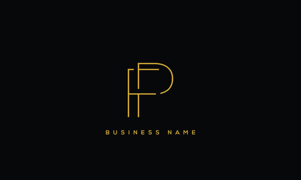letter FP logo design vector