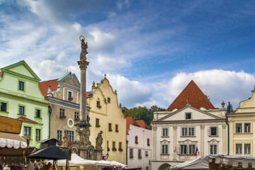Obraz premium Main square in Cesky Krumlov, Czech republi