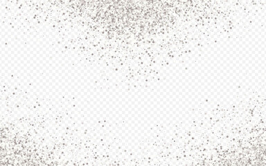 White Sequin Golden Transparent Background. 