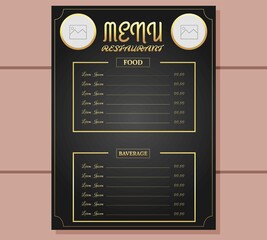 Illustration vector design of food menu template