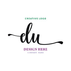 logo layout DU. simple, elegant, easy to understand and authoritative