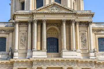 Chapel of Saint-Louis-des-Invalides (1679) in Paris. Les Invalides - museum relating to military history of France.