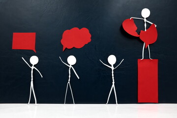 Suppression and oppression by authority, dictatorship, authoritarian leadership and violation of...