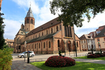 Pfarrkirche St. Georg in Haguenau. Haguenau, Elsass, Frankreich, Europa Frankreich
