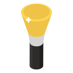 
A cosmetic makeup brush icon in trend design 
