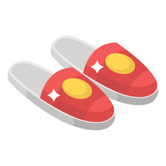 
A beautiful carpet slippers icon, isometric vector style 
