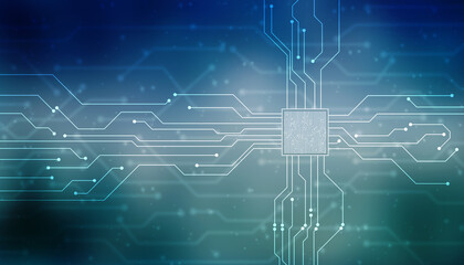 Abstract futuristic circuit board Illustration high computer technology background. Hi-tech digital technology concept.Circuit board pattern for technology background