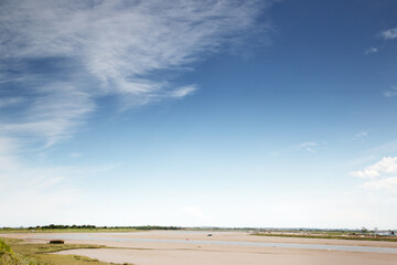 landscape image of the river chelmer in essex england