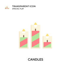 Fototapeta na wymiar Candles vector icon. Flat style illustration. EPS 10 vector.