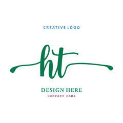 logo HT. composition simple, elegant, easy to understand and authoritative
