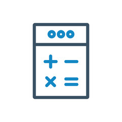 Calculator percentage icon (vector illustration)