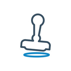 Stamp Accept icon (vector illustration)
