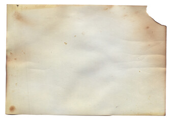 Old vintage texture retro paper with burned edges, stains and scratches background