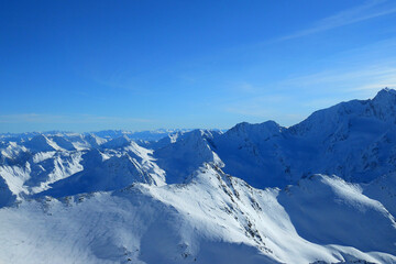 Naklejka premium Hochgurgl Obergurgl Otztal Ski resort in the Western Tyrol Austrian Alps Austria