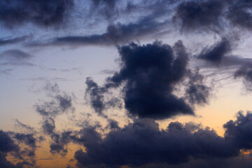 sunset behind cloud storm 2