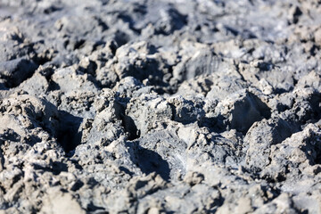 Healing clay in nature as a background.